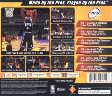 NBA ShootOut 2001 (US) box cover back